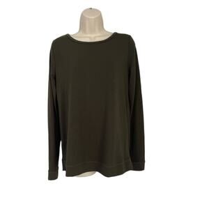 Staccato Womens Long Sleeve Top in Green Sz S
